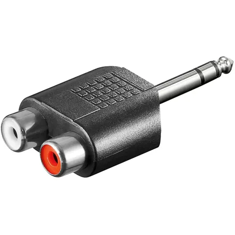 6,35mm Jack (m) - Tulp stereo (v) audio adapter – afbeelding 2