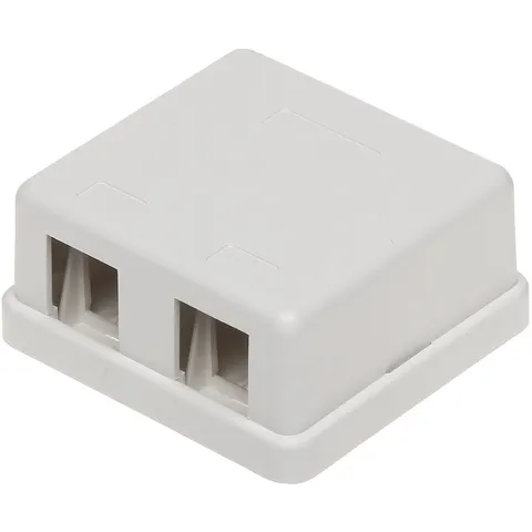 Merkloos FX2-MULTI Serie - Behuizing voor Keystone Aansluitingen - 2 Stuks - PET - Wit – afbeelding 2