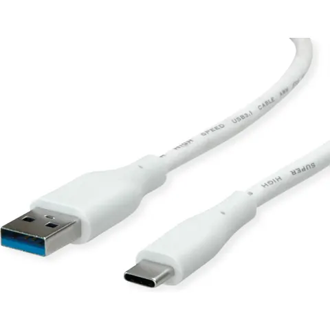 VALUE USB 3.2 Gen 1 kabel, A-C, M/M, wit, 2 m – afbeelding 2