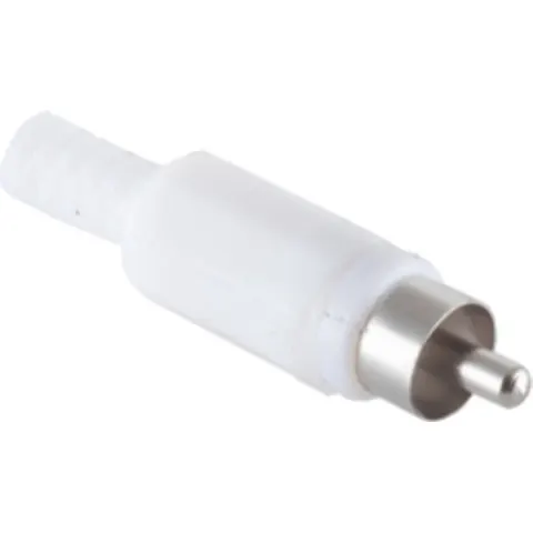 Tulp (m) audio/video connector - plastic / wit – afbeelding 2