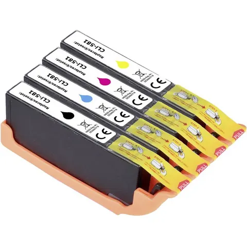 Renkforce Inktcartridge vervangt Canon CLI-581BK, CLI-581C, CLI-581M, CLI-581Y Compatibel Combipack Zwart, Cyaan, Magen – afbeelding 2