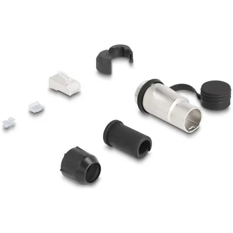 RJ45 Modular Plug for self-assembly Cat.6A with robust cable plug housing and protective cap suitable for the Delock feed-through couplers 67061 and 67062 – afbeelding 2