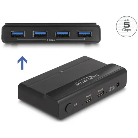 Delock USB 5 Gbps Switch 4 x Device and 2 x Host – afbeelding 2