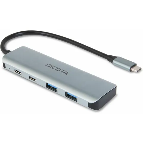 DICOTA D32061 interface hub USB Type-C 10000 Mbit/s Zilver – afbeelding 2