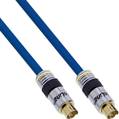 Inline S-VHS Kabel Verguld 1m – afbeelding 2