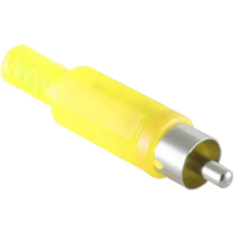Tulp (m) audio/video connector - plastic / geel – afbeelding 2