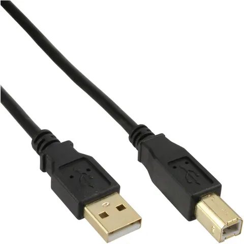 InLine USB naar USB-B kabel - USB2.0 - 1 meter – afbeelding 2