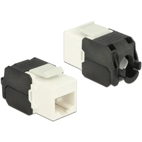 Delock Keystone Module RJ45 jack > LSA Cat.6A UTP white – afbeelding 2