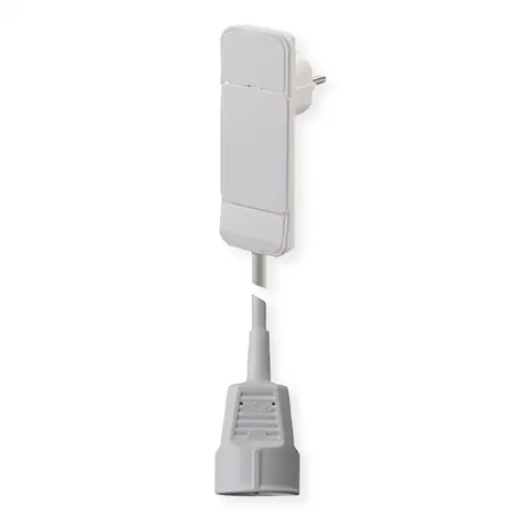 BACHMANN SmartPlug platte stekker 1x randaarde wit, 1.5m – afbeelding 2