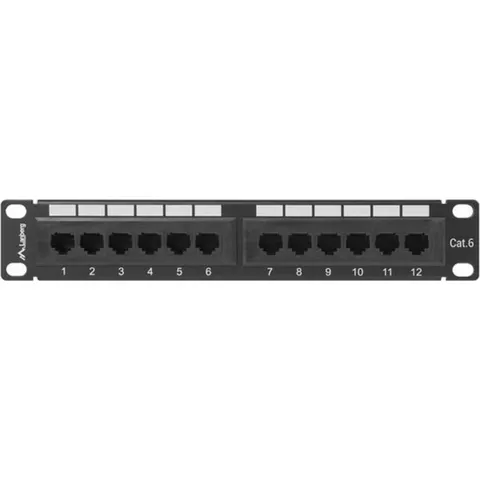 12-port UTP Category 6 Patch Panel Lanberg PPU6-9012-B – afbeelding 2