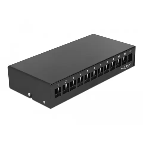 Delock Keystone Patch Panel 12 Port black – afbeelding 2