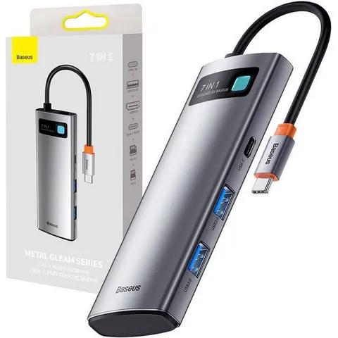 Baseus 7-in-1 Hub Station USB-C - Grey – afbeelding 2