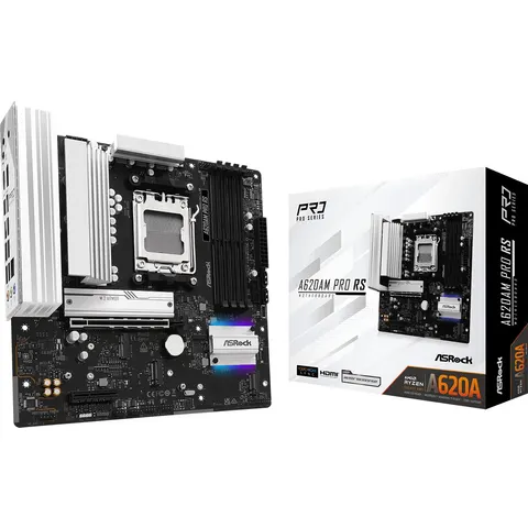 Asrock A620AM Pro RS AMD A620A Socket AM5 micro ATX – afbeelding 2