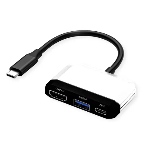 VALUE Beeldschermadapter USB Typ C - HDMI, USB 3.2 Gen 1 Type A, Type C PD – afbeelding 2