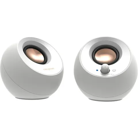 Enceintes de bureau Creative Pebble V3 blanches USB C Bluetooth 5 0 – image 2