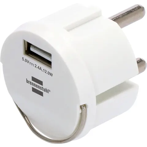 Stopcontactadapter Brennenstuhl USB A 2.4A wit – afbeelding 2