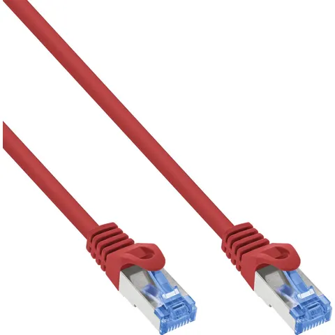 InLine® patchkabel, Cat.6A, S/FTP, TPE (LSZH), CCA, rood, 5m – afbeelding 2