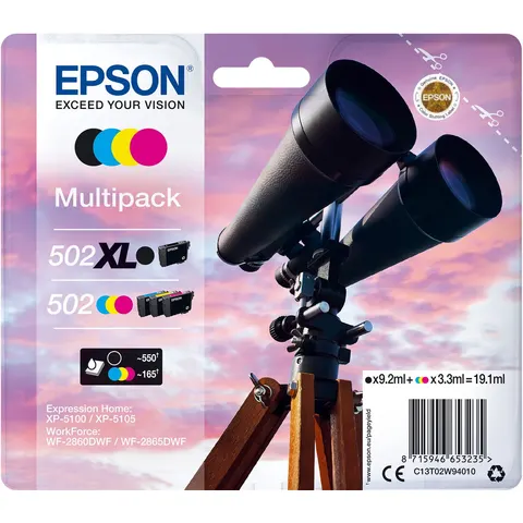 Epson Multipack 4-colours 502 XL Black/Std. CMY – afbeelding 2