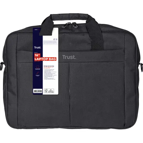 Laptoptas Trust Primo 16" zwart – afbeelding 2