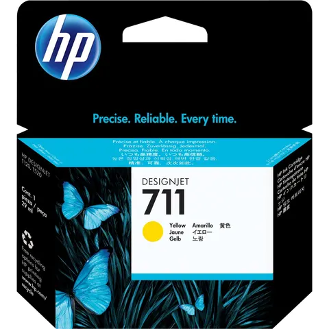 HP 711 - Inktcatridge / Geel – afbeelding 2