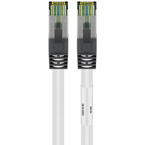 Goobay CAT 8.1-patchkabel van 2 m wit, S/FTP, 40 Gbit/s – afbeelding 2