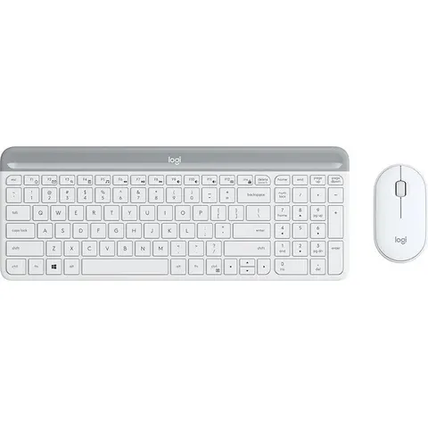 Logitech MK470 Qwerty toetsenbord + muis - Wit – afbeelding 2