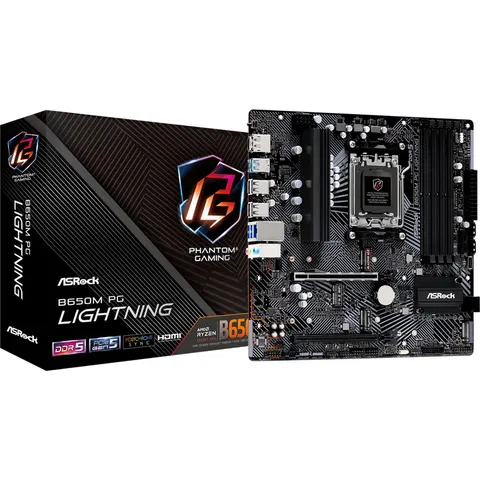 Asrock B650M PG Lightning AMD B650 Socket AM5 micro ATX – afbeelding 2