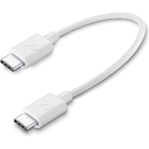 Cellularline - Datakabel, usb-c to usb-c (15 cm), wit – afbeelding 2