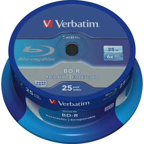 BD-R 25GB 6X WHITE BLUE SURFACE Spindle – afbeelding 2