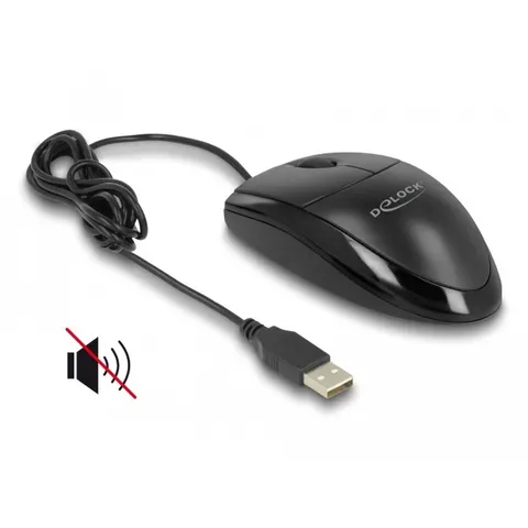 Delock Optical USB Desktop Mouse – Silent – afbeelding 2
