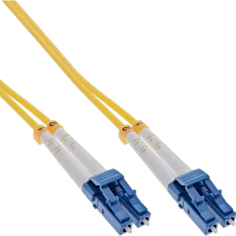 InLine LC Duplex Optical Fiber Patch kabel - Single Mode OS2 - geel / LSZH - 3 meter – afbeelding 2