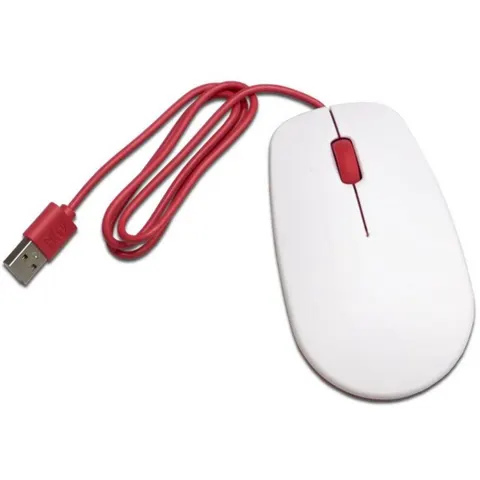 Raspberry Pi® Mouse 2 Muis USB Optisch Wit, Rood 3 Toetsen – afbeelding 2