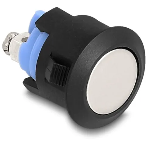 Delock Push Button for Installation 16 mm 2 x Screw Terminal actuator flat plastic snap in assembly – afbeelding 2