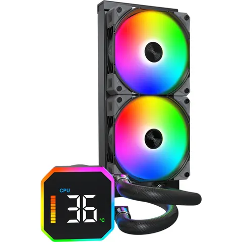 Montech HyperFlow Digital 240 - Zwart – afbeelding 2