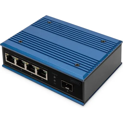 Switch Ind. 4-Port 10/100 blau – afbeelding 2