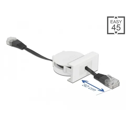Delock Easy 45 Module Network Retractable Cable RJ45 Cat.5e black – afbeelding 2