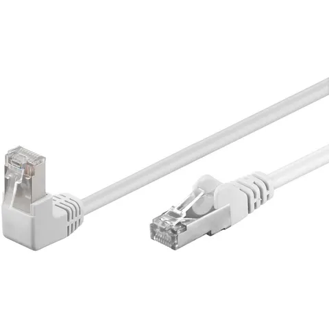 Câble RJ45 Cat5e coudé blindé blanc 1m GOOBAY – image 2