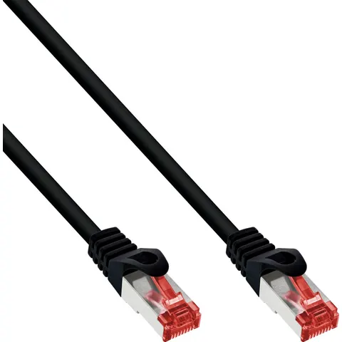 InLine® 2m SF/UTP Cat.6 Crossover Patchkabel - Zwart – afbeelding 2