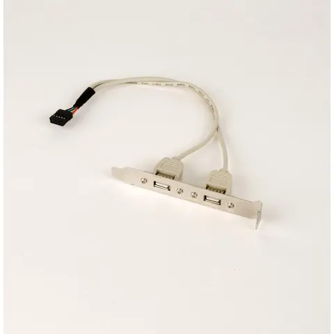 Pin Header bracket USB2.0 (v) - 2x USB-A (v) - 0,25 meter – afbeelding 2