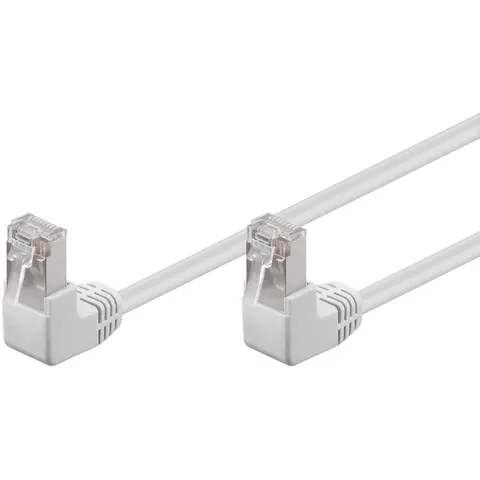 Câble RJ45 Cat5e coudé blindé blanc 2 m GOOBAY – image 2