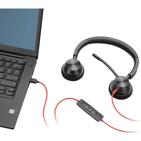HP Poly Blackwire 3320 USB-A Headset – afbeelding 2