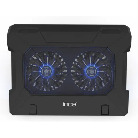 BasicTeQ: INCA INC-321RX Double fan silent notebook cooler Black – afbeelding 2