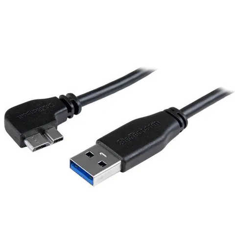 StarTech Slanke Micro USB 3.0 kabel haaks naar links 50cm – afbeelding 2