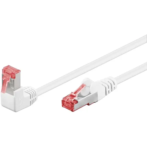 Câble RJ45 Cat6 coudé surblindé blanc 2m GOOBAY – image 2