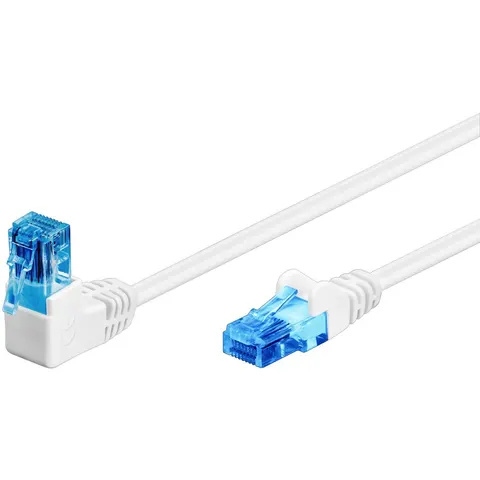 Câble RJ45 Cat6a coudé blanc 25cm GOOBAY – image 2
