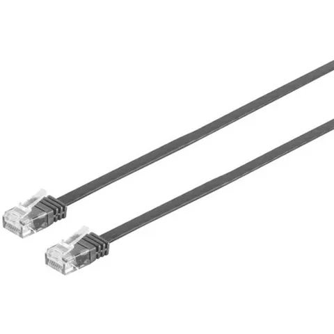 Patchkabel-Flachkabel U/UTP cat. 6 slim sw 5m – afbeelding 2