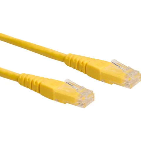 ROLINE Patchkabel Cat.6 UTP (Class E), geel, 0,3 m – afbeelding 2