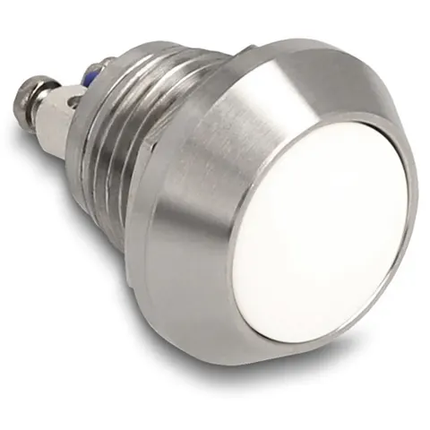 Delock Push Button for Installation 12 mm 2 x Screw Terminal white – afbeelding 2