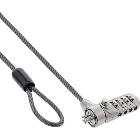 InLine® Notebook-veiligheidsslot, combinatie, 2m, 4,4mm – afbeelding 2