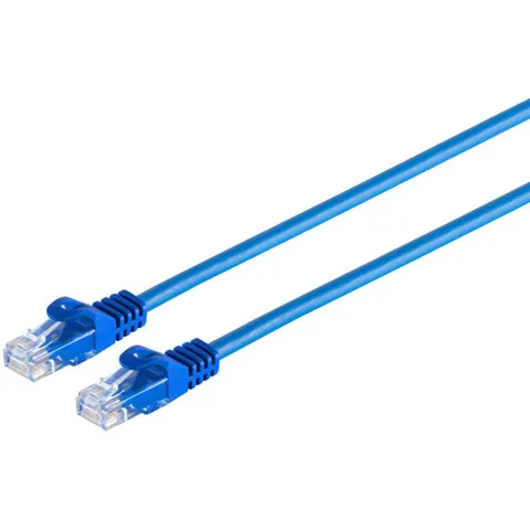RJ45 Patchkabel CAT 7 Rohkabel U/UTP blau 1m – afbeelding 2